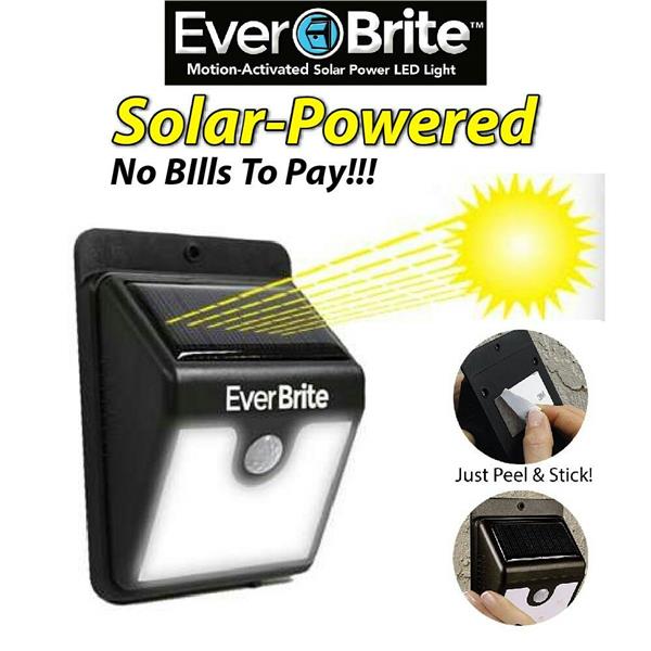 Ever Brite Solar Powered Led Outdoo End 9 25 2018 12 15 Pm Ever Brite Solar Powered Led Outdoor Stick Up Light Motion Activated