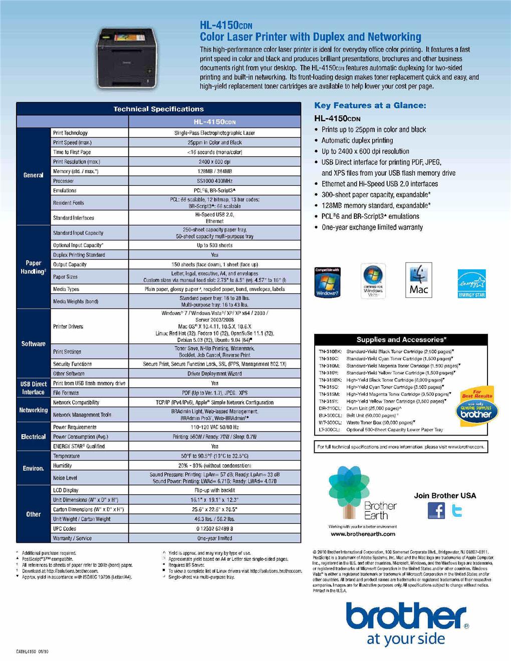 Brother hl 4150cdn printer driver