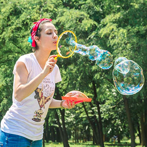 Aitey 26 Pack Giant Bubble Wands Toy Set Large Bubble Wands with Tray Bulk for Kids Summer Outdoor Activity Party Favors Bubble Wands Set