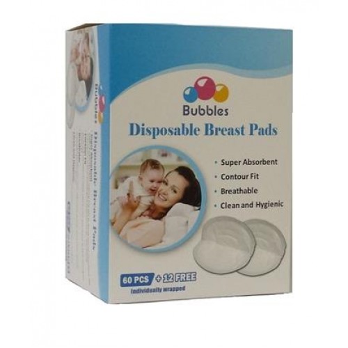 Bubbles Disposable Breast Pad (60+12pcs)
