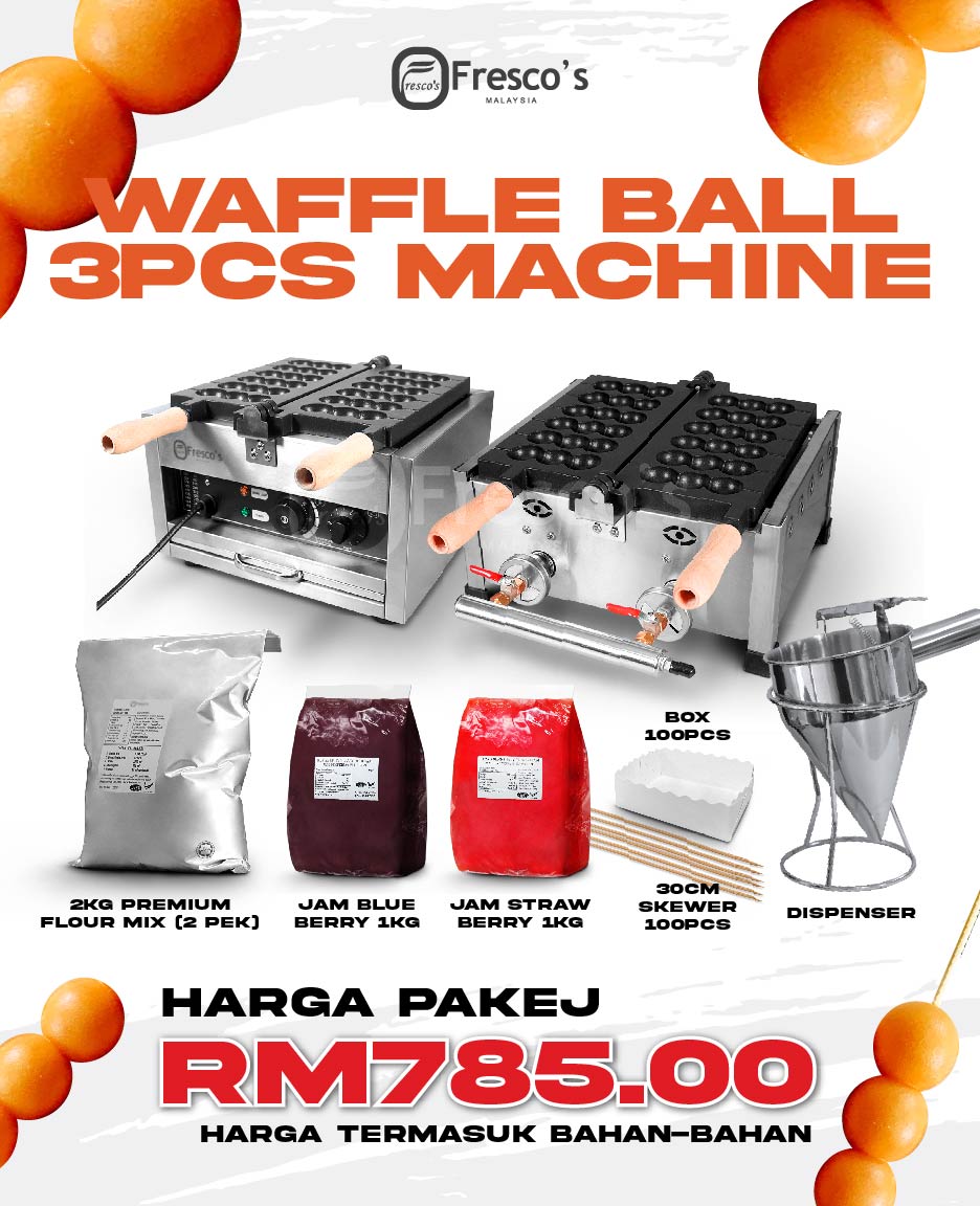 BUSINESS PACKAGE 3pcs Waffle Ball Machine