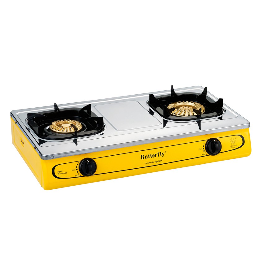 Butterfly Double Gas Stove 2 Burners Stainless Steel T-923B