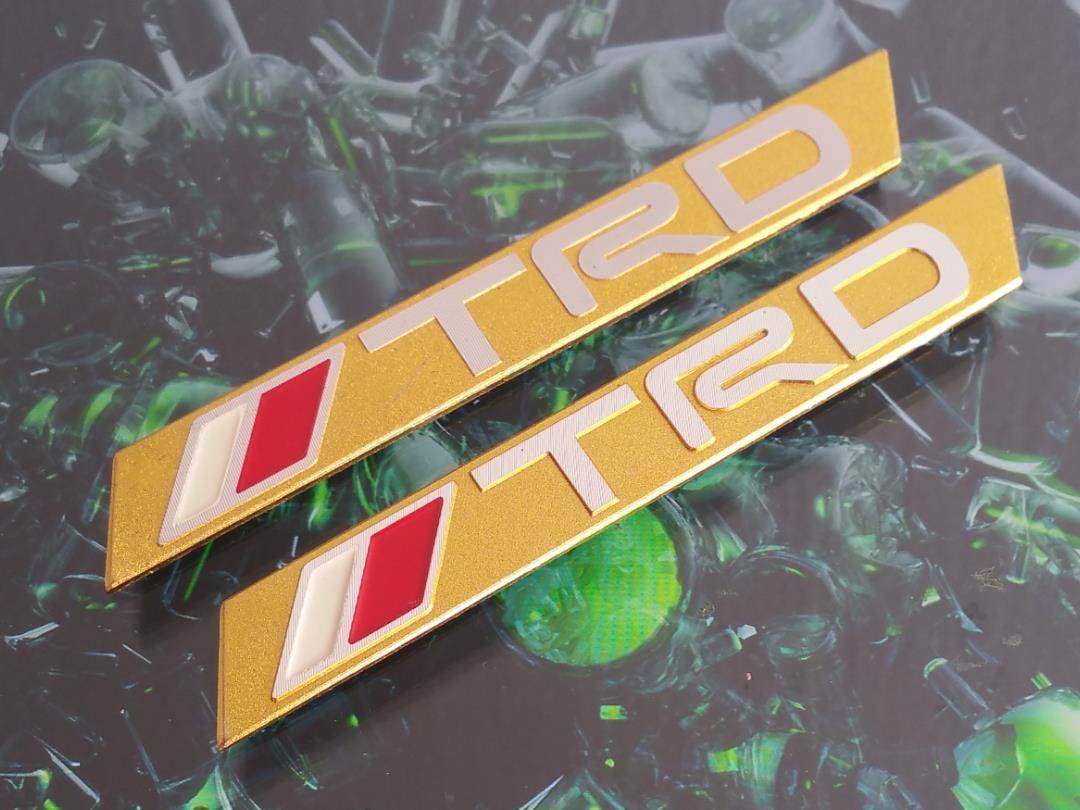 [Buy1Free1] Gold Aluminum Metal Trunk Boot Spoiler Wing Plate Badge 2