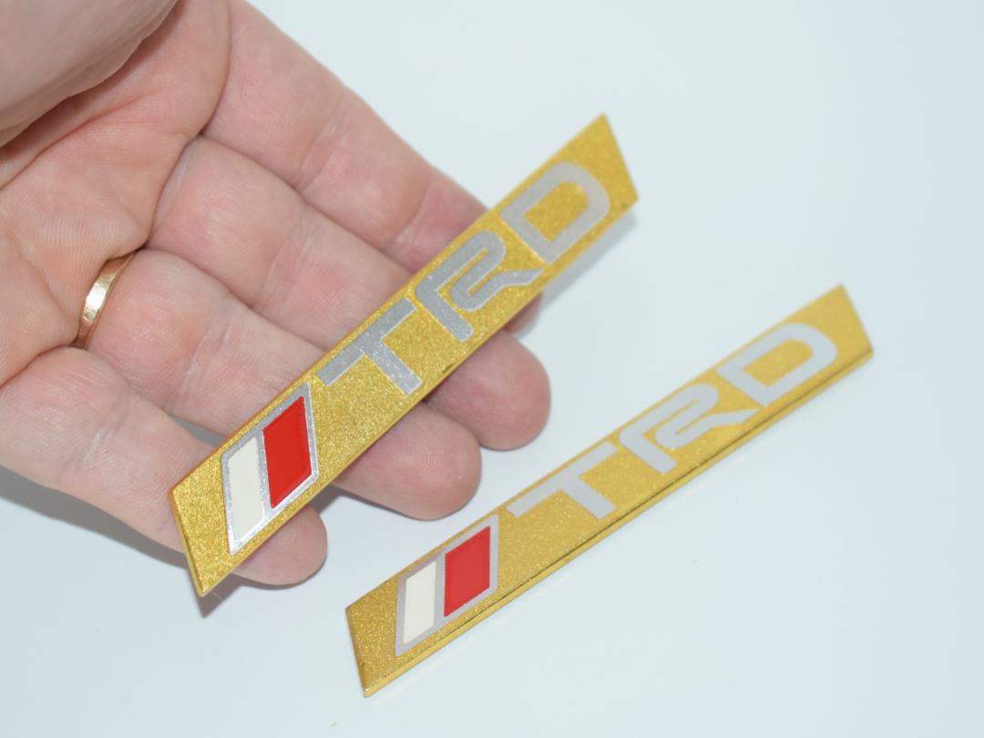 [Buy1Free1] Gold Aluminum Metal Trunk Boot Spoiler Wing Plate Badge 2
