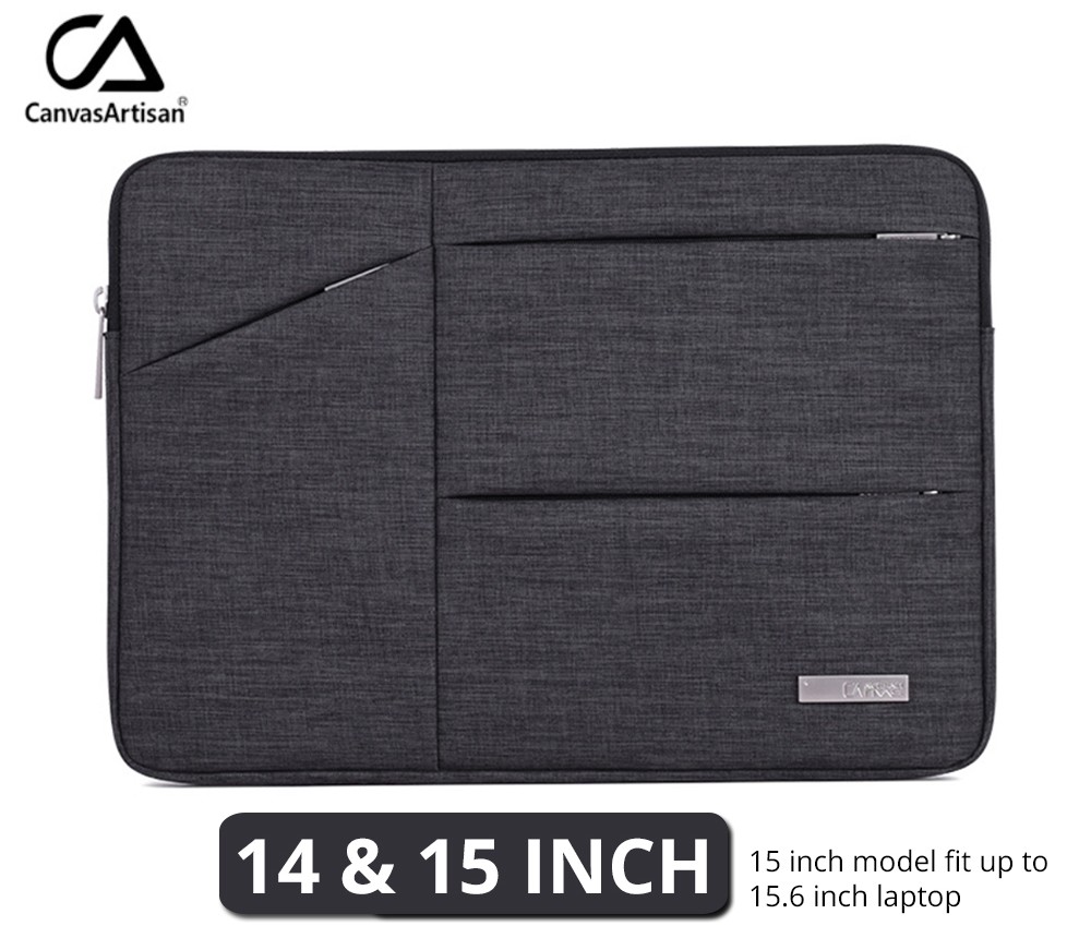 Canvas Artisan Protective Laptop Hand Carry Bag 15.6 inch Anti Shock Pouch Cas