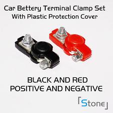 CAR BATTERY TERMINAL CLAMP SET WITH PLASTIC PROTECTION COVER RED/BLACK