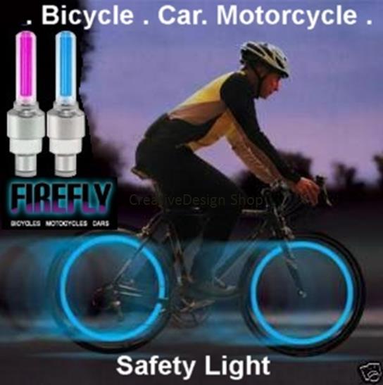 Car Bike Bicycle Tire Safety LED Safety Light Motion Sensor 1 pair