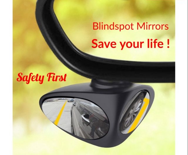 Car Blindspot Convex Mirrors Rearview Side Mirror for Parking Assistant Safety