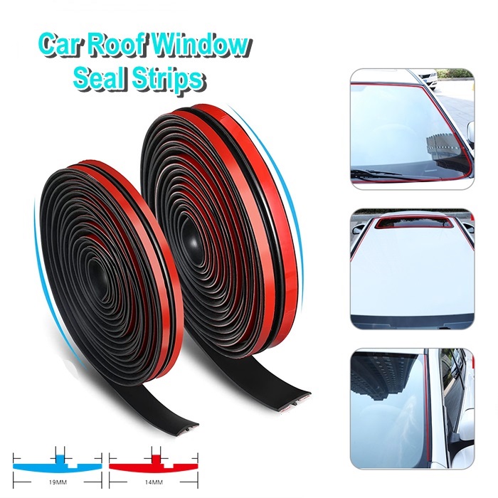 Car Front Rear Windshield Windscreen Sealant Rubber Sticker Sunroof Triangle W