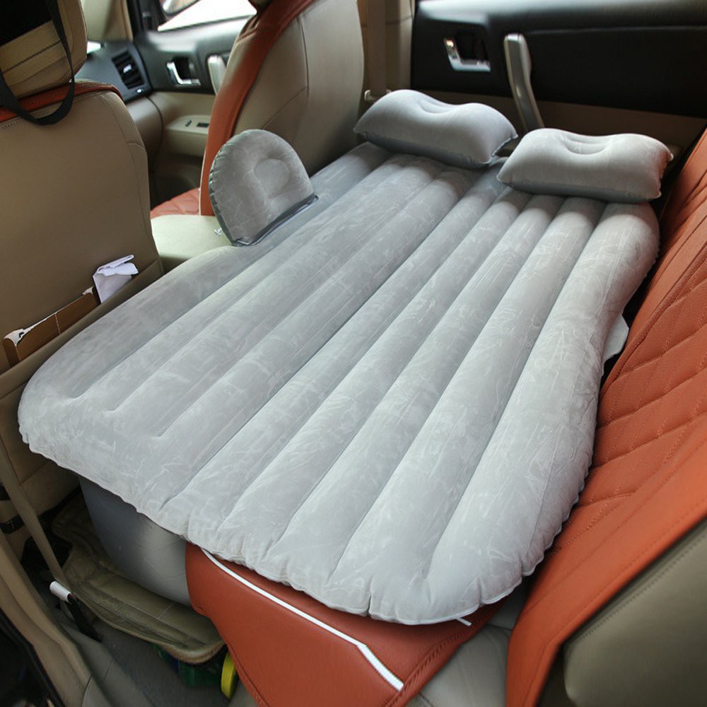 Car Inflatable Outdoor Camping Air Bed Mattress + 2 Pillows + 12V Air Pump