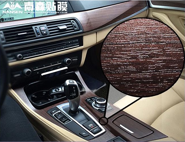 Car Interior Wood Leather Sticks Foil Stickers Change Color Film