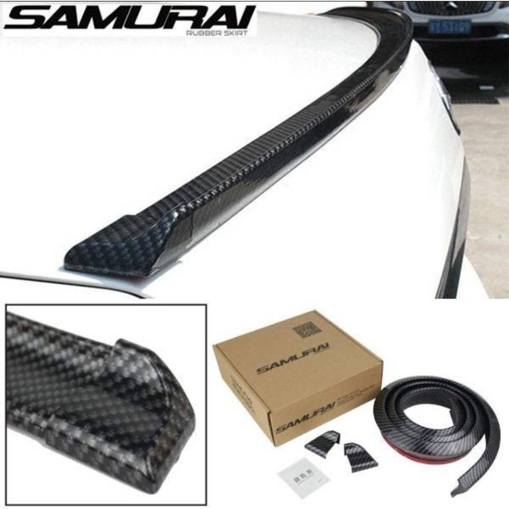 Car Samurai Carbon Spoiler / Rear Rubber Bonnet