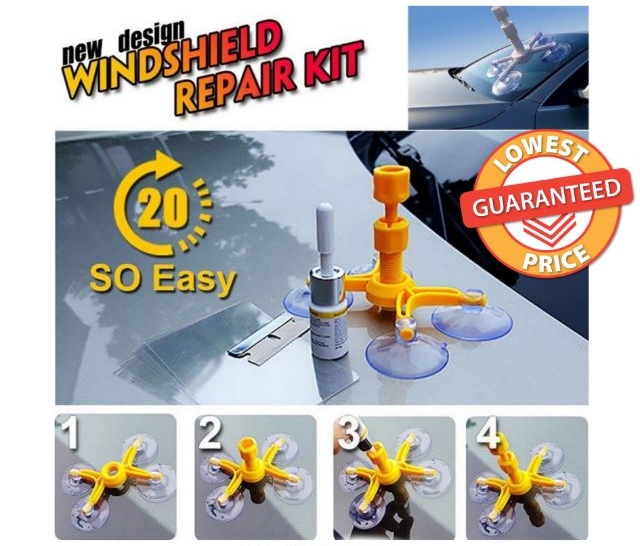 New Car Window Glass Crack Chip Windscreen Windshield Repair DIY Tool Kit Set