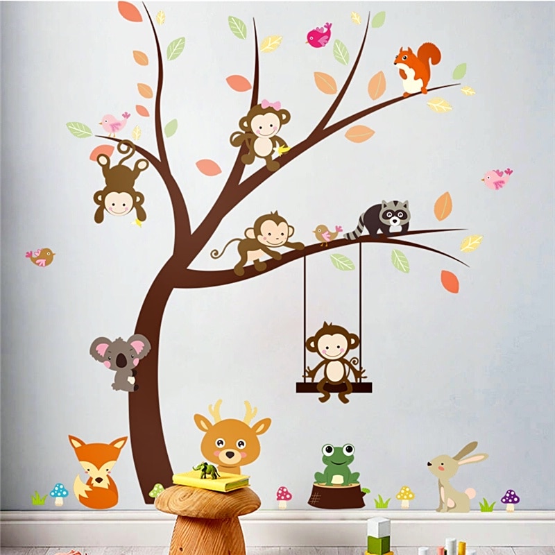Cartoon Forest Monkey Bird Fox Tree W End 7 3 2020 1 39 Am Cartoon Forest Monkey Bird Fox Tree W