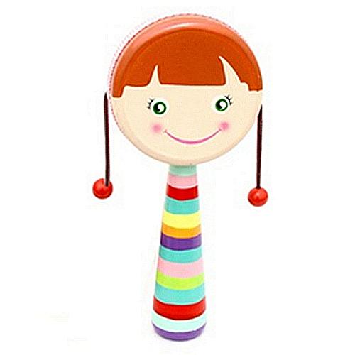 Cartoon Smiley Rattle Drums Double Faced Handbell Baby Wave Drum