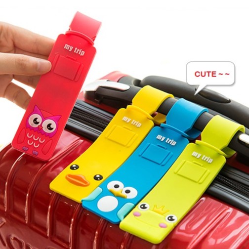 Cartoon Travel Luggage Tag Soft Silicone