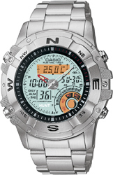 CASIO AMW-704D-7AV OUTGEAR white dial stainless steel bracelet watch