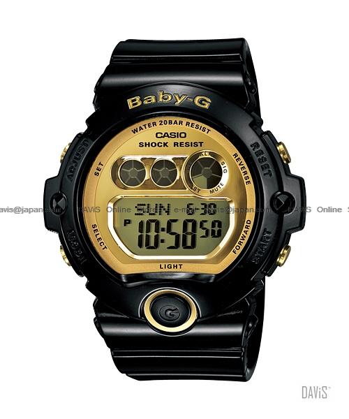 CASIO BG-6901-1 Baby-G 200M WR resin strap black gold