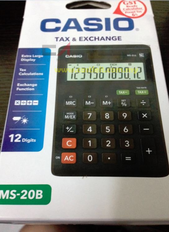 Casio Calculator Tax Exchange Calcul End 1 16 2020 6 19 Pm