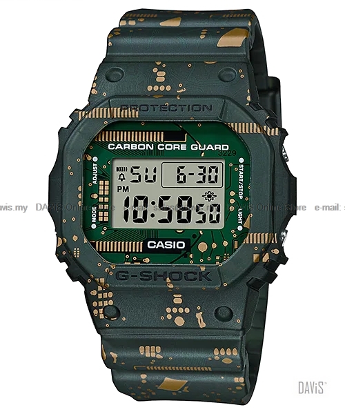 CASIO DWE-5600CC-3 G-SHOCK Digital Circuit Board Camouflage Green SC