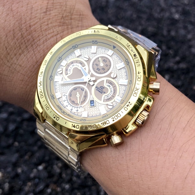 Casio Edifice Jam tangan lelaki Gold (end 6/5/2021 12:00 AM)