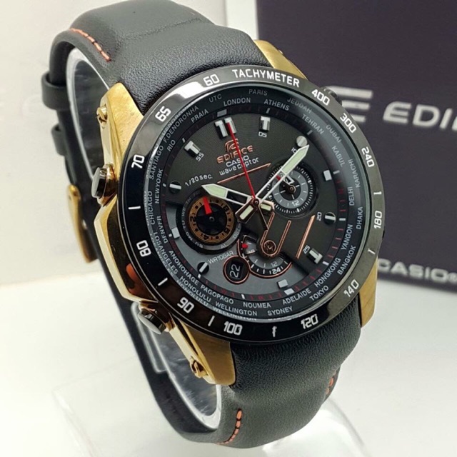 casio edifice leather strap price