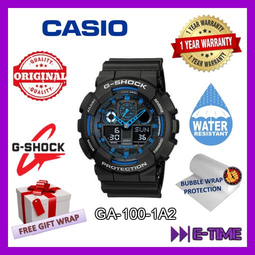 g shock ga 100 blue black