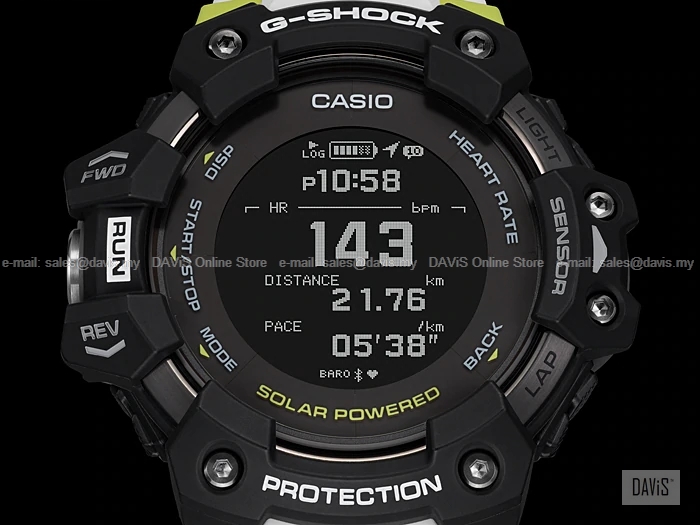 CASIO GBD-H1000 G-SHOCK G-SQUAD Solar Bluetooth Running Wrist HR GPS