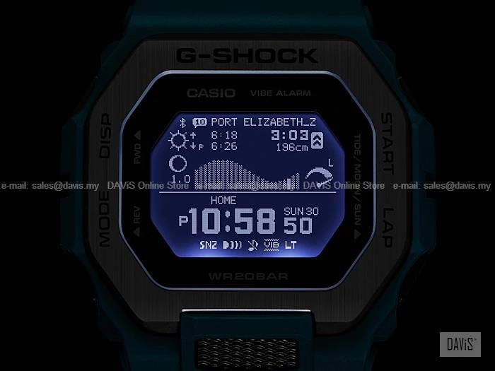 CASIO GBX-100 G-SHOCK G-LIDE Digital Bluetooth Tide Graph Resin Strap