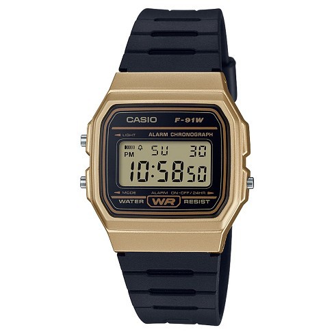 Casio General F91WM-9A Digital Watch Classic Series Black Gold 100% Authentic