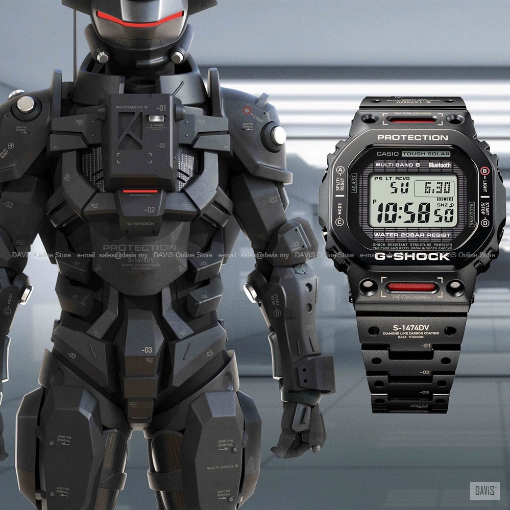 CASIO GMW-B5000TVA-1 G-SHOCK Virtual Armor Solar Bluetooth Titanium LE