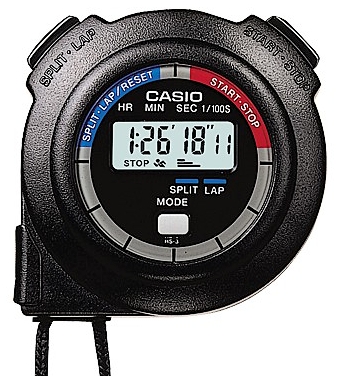 CASIO HS-3V-1 handheld digital 5 yrs battery stopwatch black