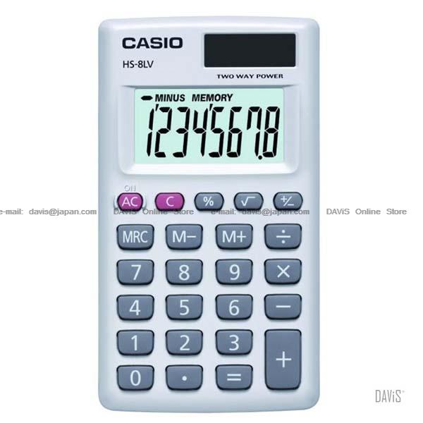 CASIO HS-8LV-WE Calculator Practical Portable Type white