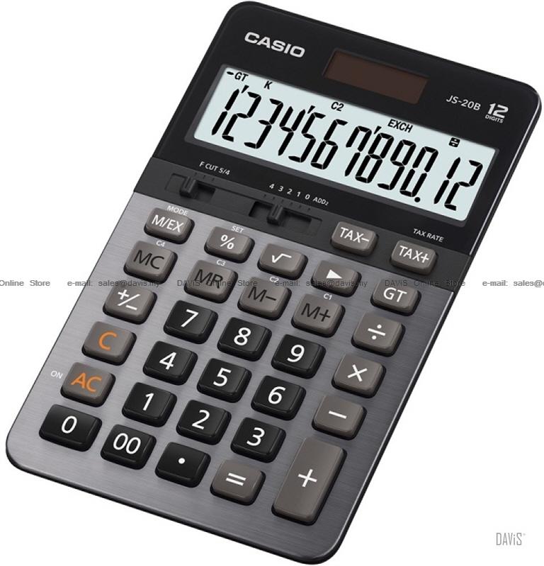 CASIO JS-20B Calculator Compact Desk Type heavy duty 12 digits