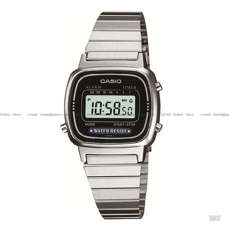 CASIO LA670WD-1 STANDARD digital classic alarm chrono bracelet black