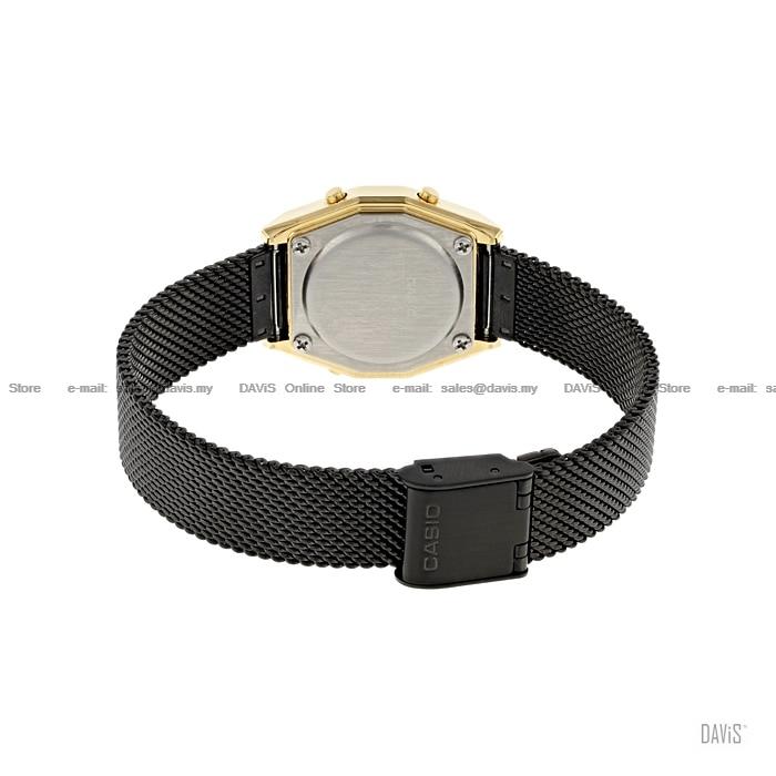 CASIO LA690WEMB-1B STANDARD digital vintage retro bracelet black gold