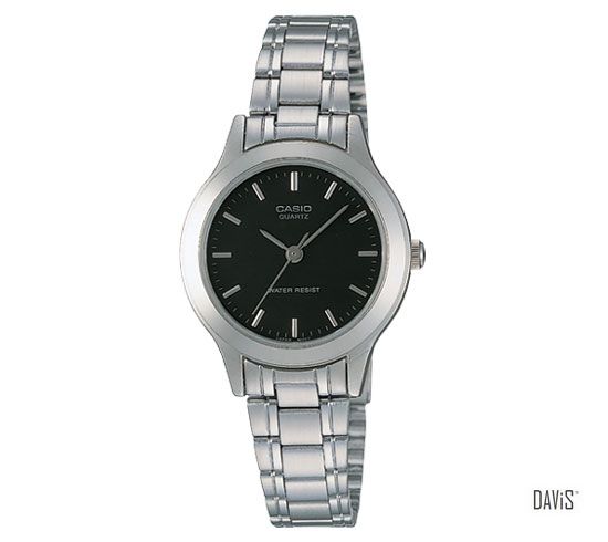 <B>CASIO LTP-1128A-1A STANDARD Analog SS bracelet watch black *Match*</B>