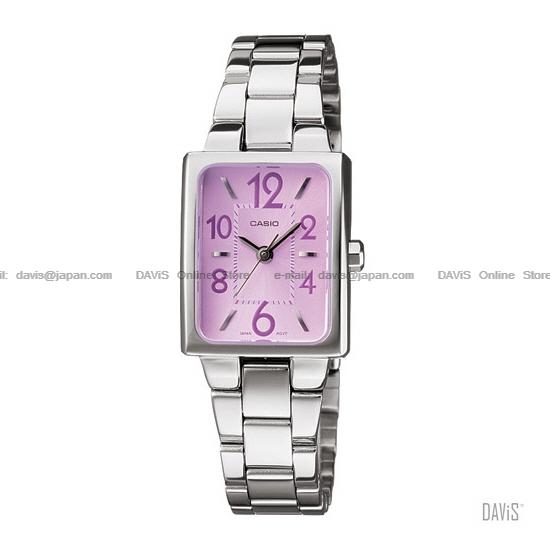 CASIO LTP-1294D-6A STANDARD Analog elegant square SS bracelet purple