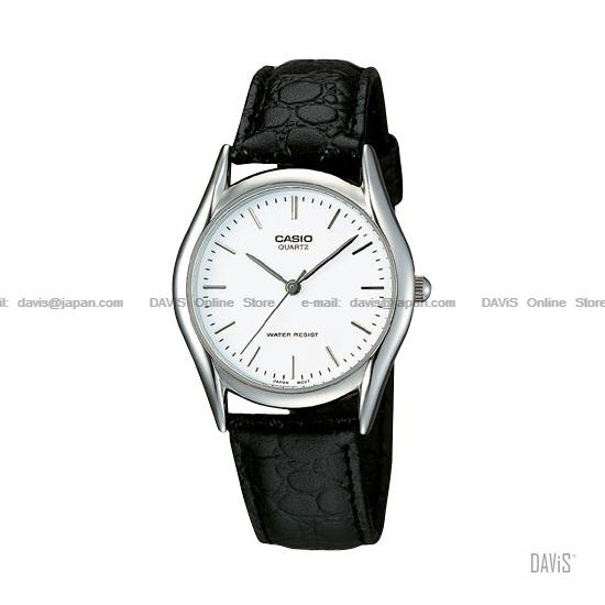 CASIO MTP-1094E-7A STANDARD Analog index face leather strap white