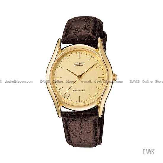 CASIO MTP-1094Q-9A STANDARD Analog index face leather strap gold
