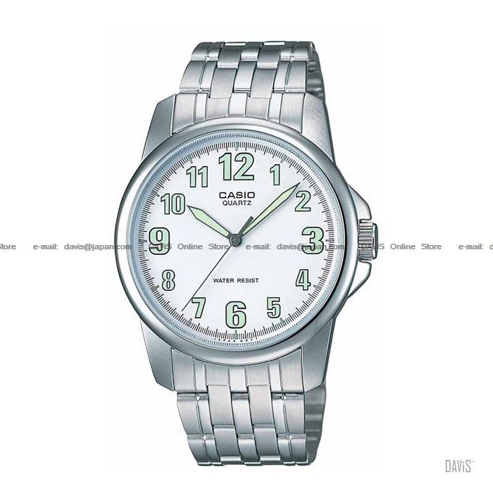 CASIO MTP-1216A-7B STANDARD Analog luminous SS bracelet white