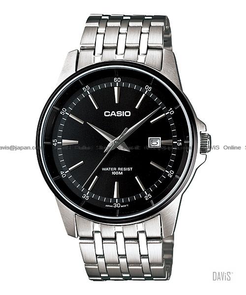 CASIO MTP-1344AD-1A1V STANDARD Analog easy reader SS bracelet black