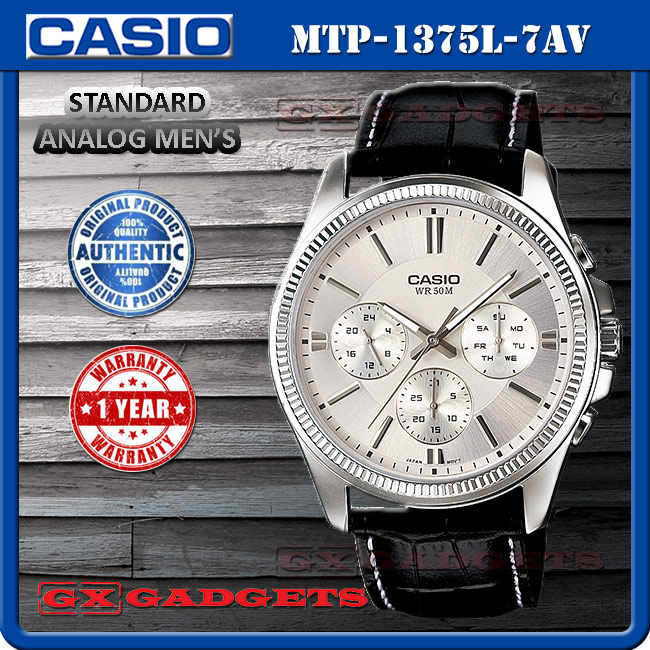 CASIO MTP-1375L-7AV STANDARD Analog Mens Watch Multi H WR50m LTP-2088L