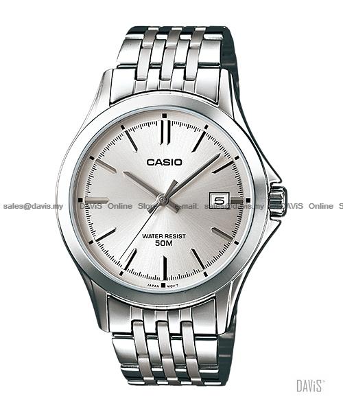 CASIO MTP-1380D-7AV STANDARD Analog classic date SS bracelet silver