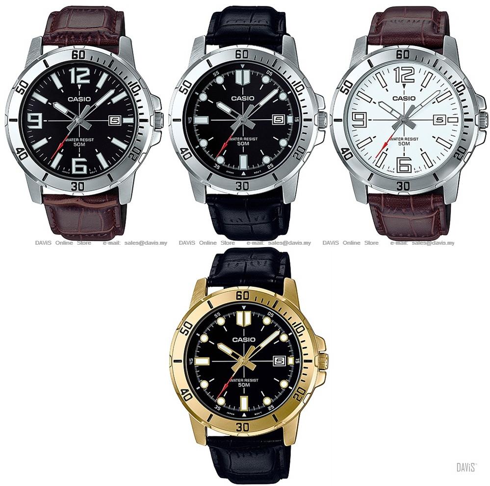 CASIO MTP-VD01GL MTP-VD01L STANDARD analog date diver look leather