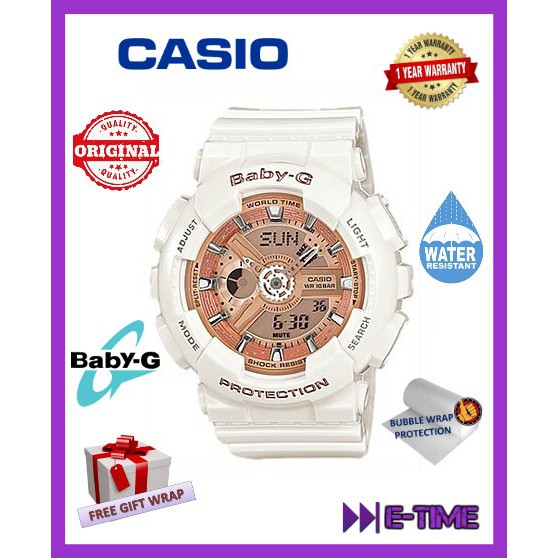 baby g ba 110 rose gold