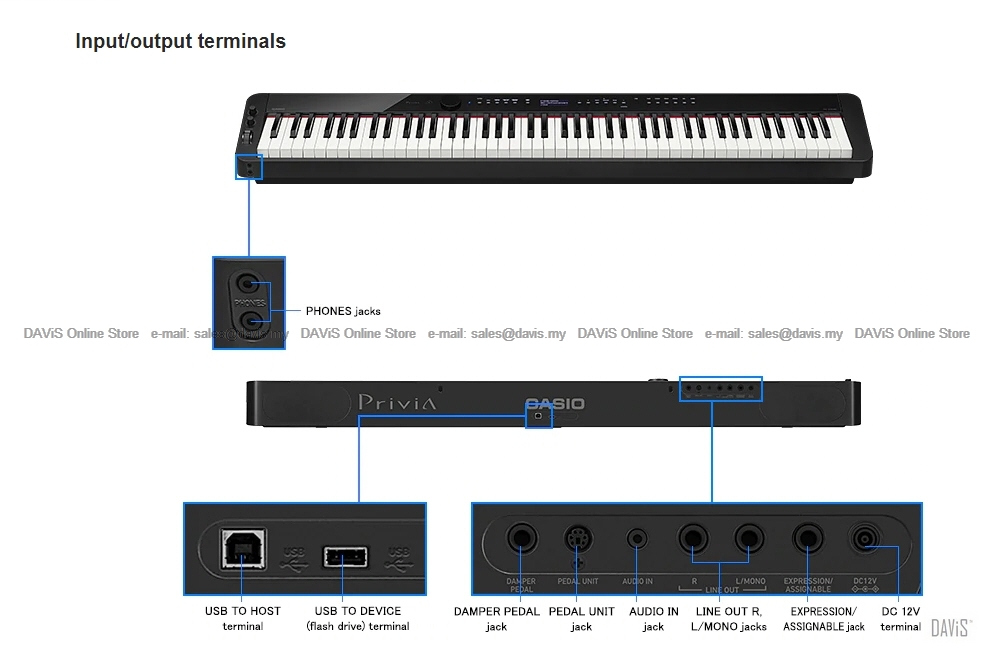 CASIO PX-S3000 Portable Digital Piano 88 Keys Touch Response 700 Tones
