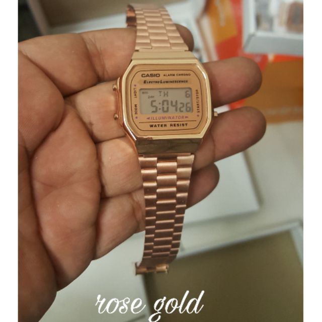 Casio rose gold silver gold black Classic Stainless Steel