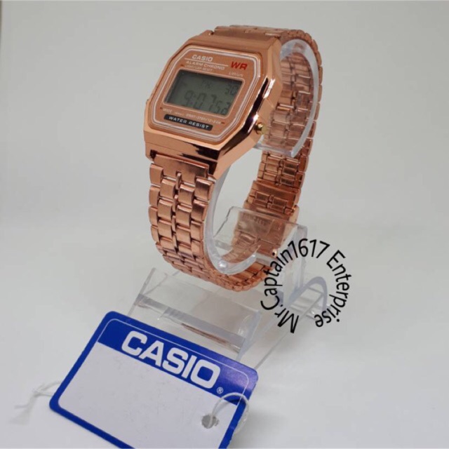 casio illuminator watch rose gold