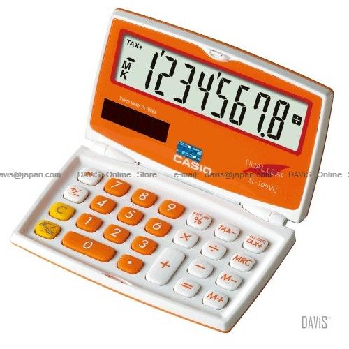 CASIO SL-100VC-OE Calculator Practical Colourful & Friendly orange